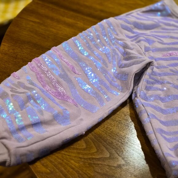 Queen of Sparkles Lavender Tiger Stripe Sweatshirt - Picture 5 of 5